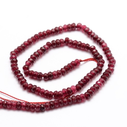 JAD203 Jadeit Malezyjski kamień naturalny koraliki rondelle 4x3mm fasetowane