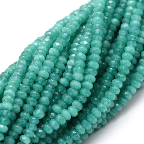 JAD204 Jadeit Malezyjski kamień naturalny koraliki rondelle 4x3mm fasetowane