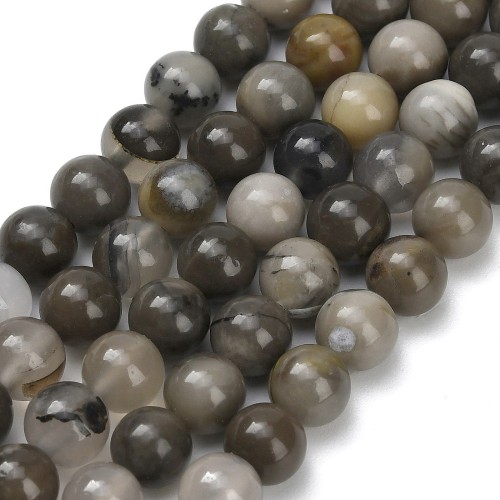 AGP221 Agat wulkaniczny kamień naturalny koraliki kule 6mm-6,5mm