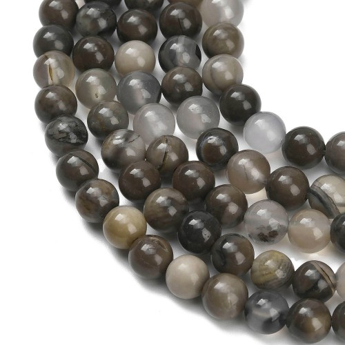 AGP221 Agat wulkaniczny kamień naturalny koraliki kule 6mm-6,5mm