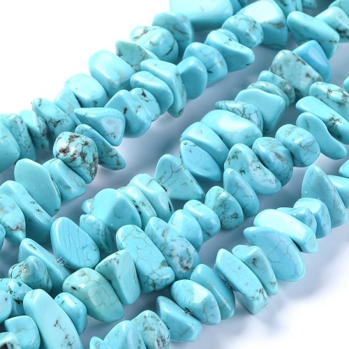 MAG12 Magnezyt kamień naturalny koraliki nuggets 10-20mm sznur 27cm