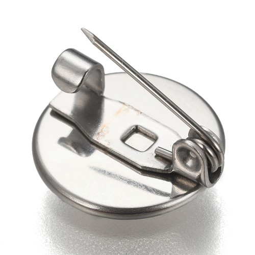 bbr70 Baza zapięcie do broszki broszka 12mm stal nierdzewna 5szt
