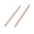 LAN238 Łańcuszek dystansowy regulacyjny 50mm ogniwa 2,6x4,4mm stal nierdzewna (IP) 5szt rose gold