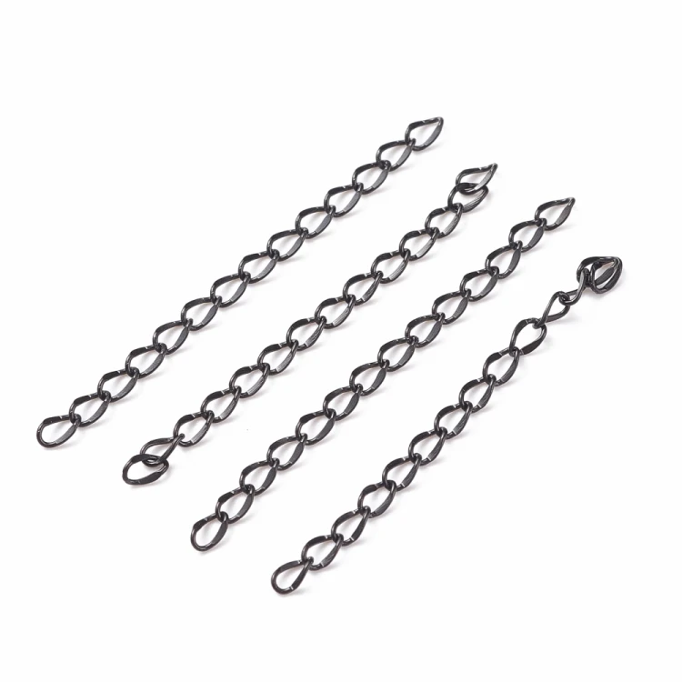 LAN240 Łańcuszek dystansowy regulacyjny 50mm ogniwa 2,6x4,4mm stal nierdzewna (IP) 5szt czarny
