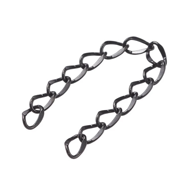 LAN240 Łańcuszek dystansowy regulacyjny 50mm ogniwa 2,6x4,4mm stal nierdzewna (IP) 5szt czarny