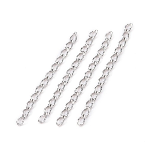 LAN241 Łańcuszek dystansowy regulacyjny 25mm ogniwa 1,6x3mm stal nierdzewna 5szt