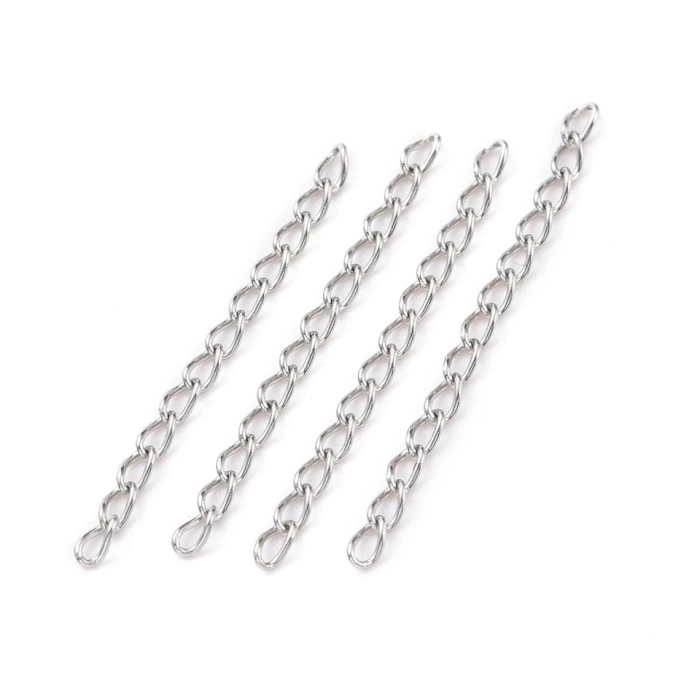 LAN241 Łańcuszek dystansowy regulacyjny 25mm ogniwa 1,6x3mm stal nierdzewna 5szt