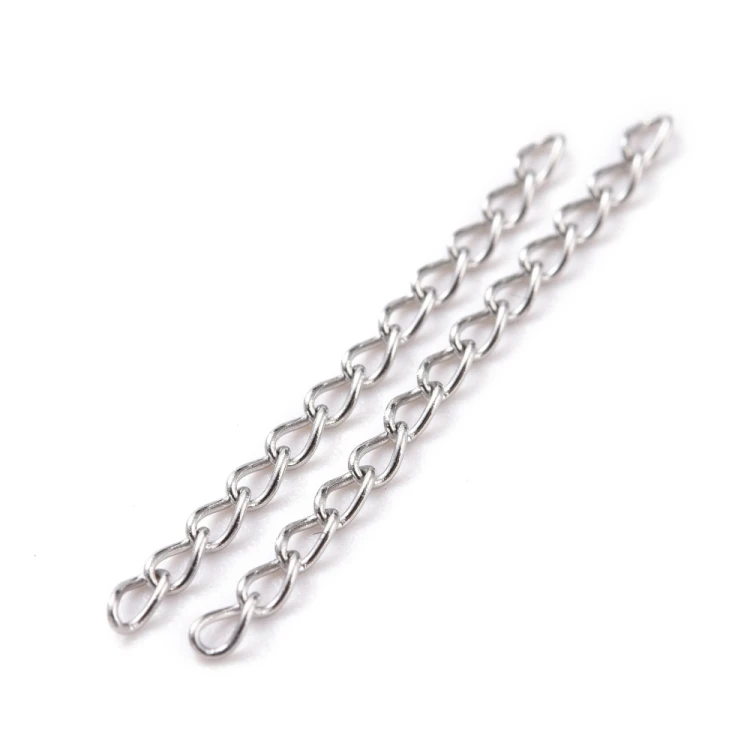 LAN241 Łańcuszek dystansowy regulacyjny 25mm ogniwa 1,6x3mm stal nierdzewna 5szt