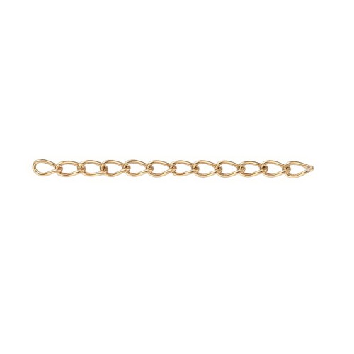 LAN242 Łańcuszek dystansowy regulacyjny 25mm ogniwa 1,6x3mm stal nierdzewna (IP) 5szt złoty