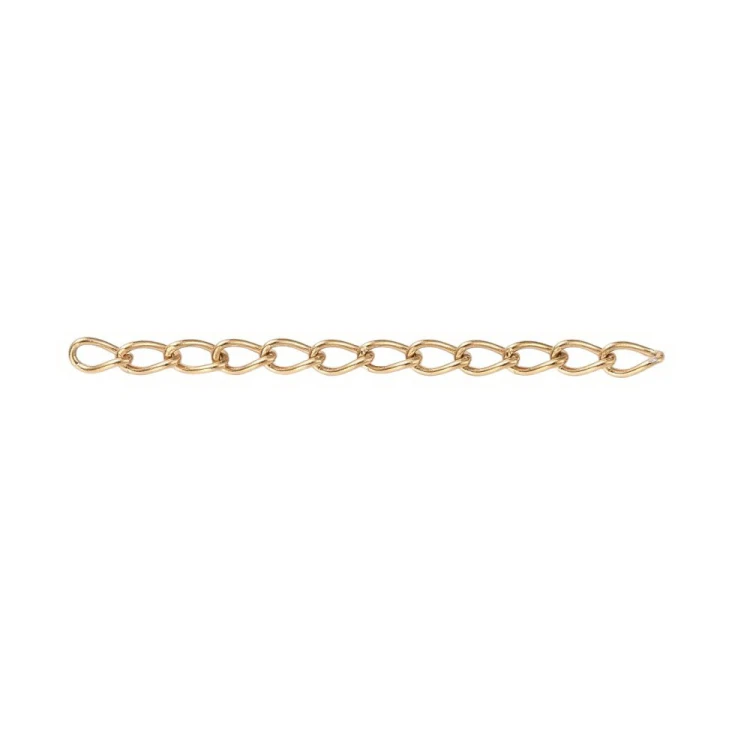 LAN242 Łańcuszek dystansowy regulacyjny 25mm ogniwa 1,6x3mm stal nierdzewna (IP) 5szt złoty