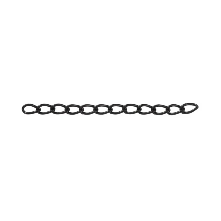 LAN245 Łańcuszek dystansowy regulacyjny 25mm ogniwa 1,6x3mm stal nierdzewna (IP) 5szt czarny