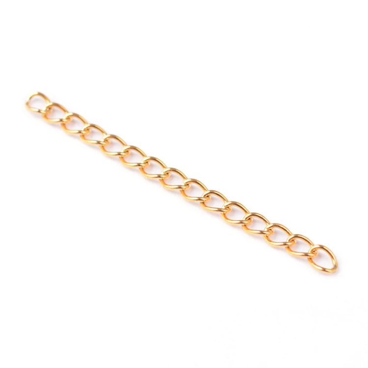 LAN246 Łańcuszek dystansowy regulacyjny 50mm ogniwa 3x4mm stal nierdzewna (IP) 5szt złoty