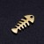 ZSS502 Zawieszka do biżuterii stal nierdzewna szkielet ryby 7x16mm złota