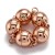 Zap540 Zapięcie z mosiądzu okrągłe 6mm magnetyczne N45 rose gold