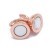 Zap540 Zapięcie z mosiądzu okrągłe 6mm magnetyczne N45 rose gold