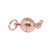 Zap540 Zapięcie z mosiądzu okrągłe 6mm magnetyczne N45 rose gold