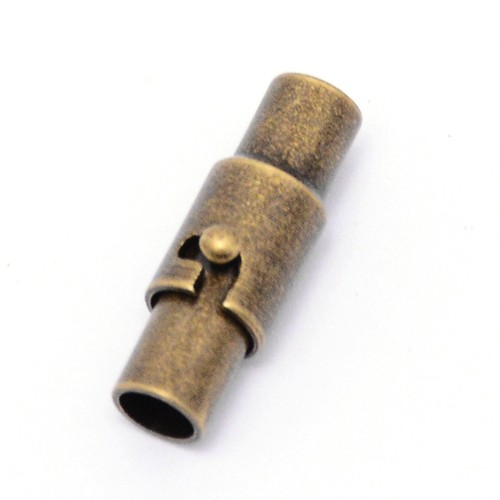 Zap542 Zapięcie magnetyczne do rzemieni z mosiądzu 5x15mm mosiężne