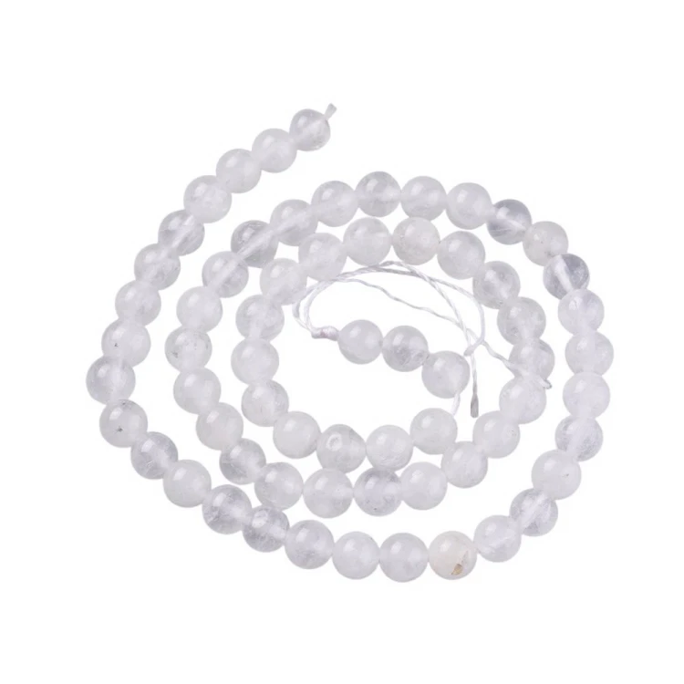 KWR44 Kwarc kryształ górski kamień naturalny koraliki kule 10mm sznur 38szt