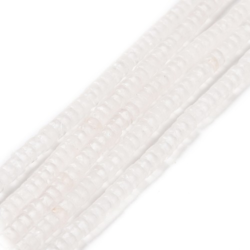 KWR47 Kwarc kryształ górski kamień naturalny koraliki dyski heishi 4x2,5mm sznur 160szt