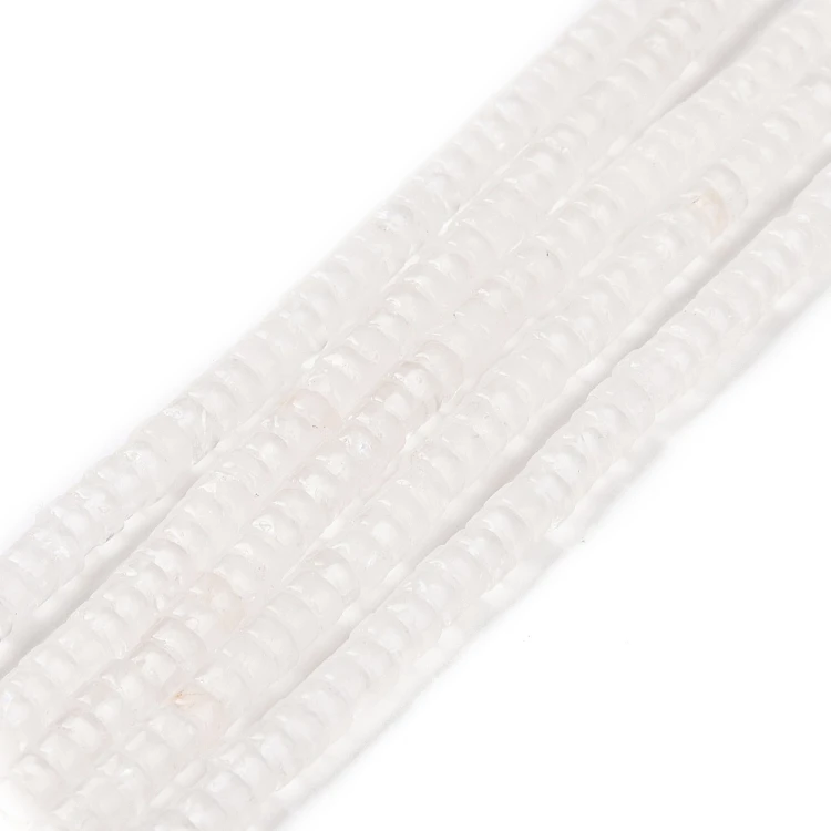 KWR47 Kwarc kryształ górski kamień naturalny koraliki dyski heishi 4x2,5mm sznur 160szt